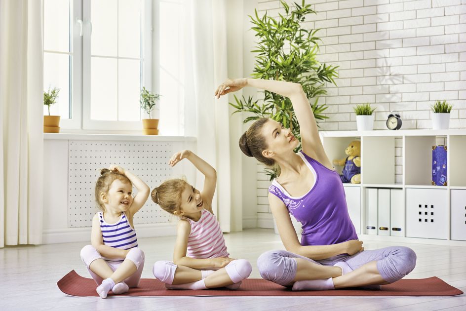 Children being active and playing sports
